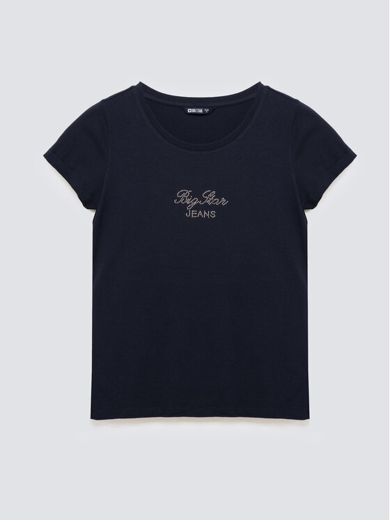 BIG STAR BIG STAR T-Shirt MALVINA Granatowy Basic Fit