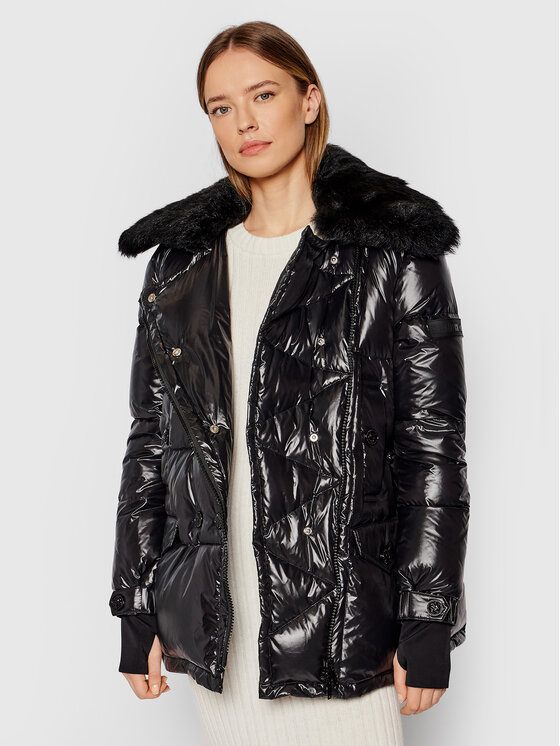 Silvian Heach Silvian Heach Пуховик Logga PGA21009PI Чорний Regular Fit