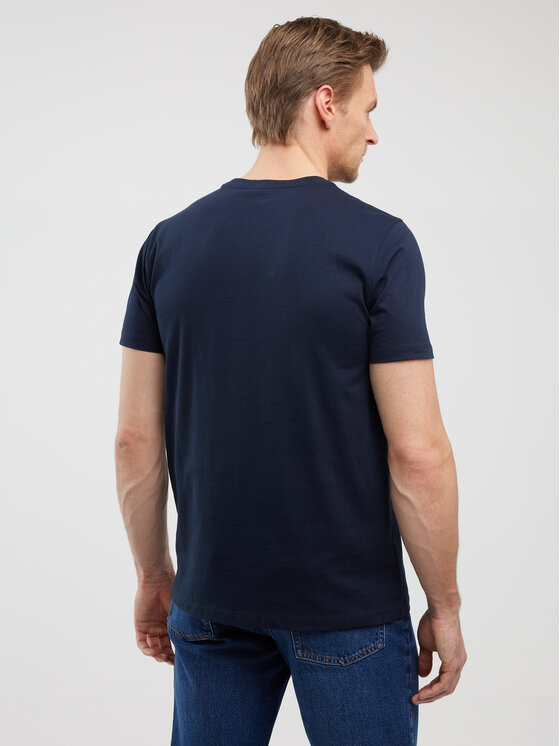 BIG STAR BIG STAR T-Shirt LEXOR Granatowy Basic Fit