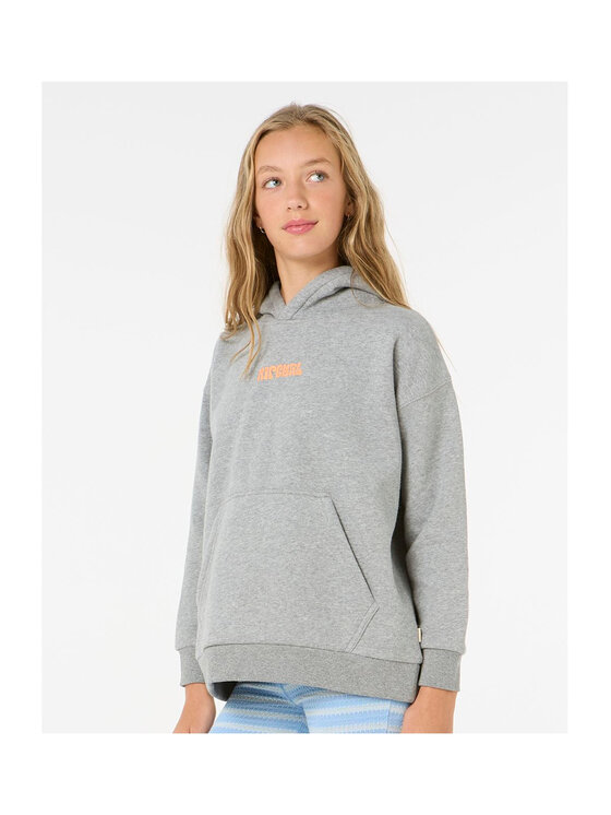 Rip Curl Rip Curl Bluza Island Bliss Hood - Girl Szary Relaxed Fit