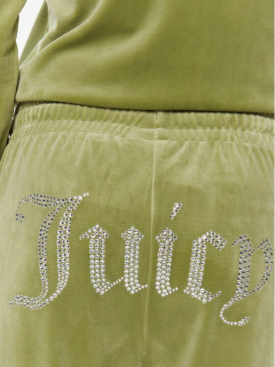 Juicy Couture Juicy Couture Donji dio trenerke Tina JCAPW045 Zelena Regular Fit