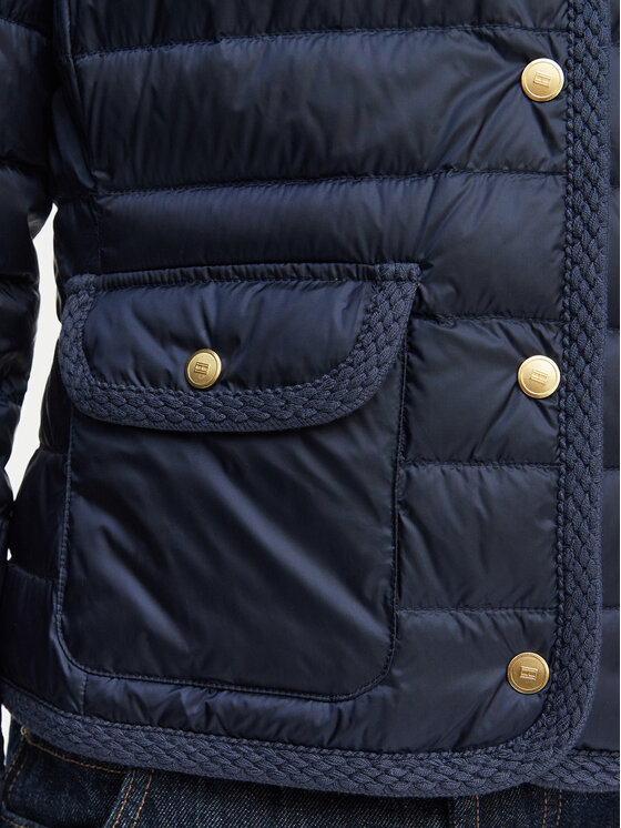 Tommy Hilfiger Tommy Hilfiger Bunda pro přechodné období WW0WW49660 Tmavomodrá Slim Fit
