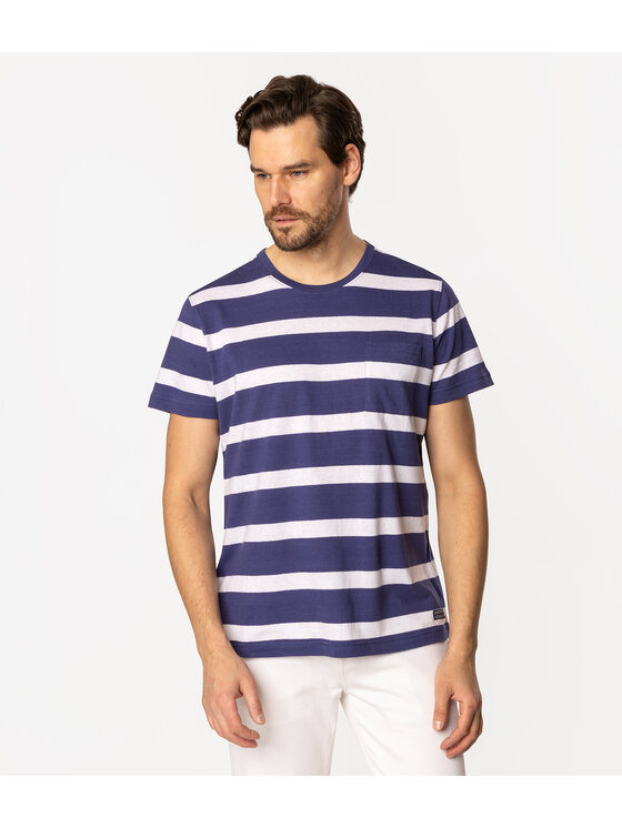 Lee Cooper Lee Cooper T-Shirt POCKET3 8515 Fioletowy Regular Fit