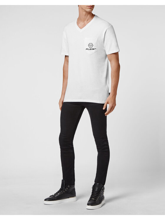 PHILIPP PLEIN PHILIPP PLEIN T-Shirt 7479 Bílá Regular Fit