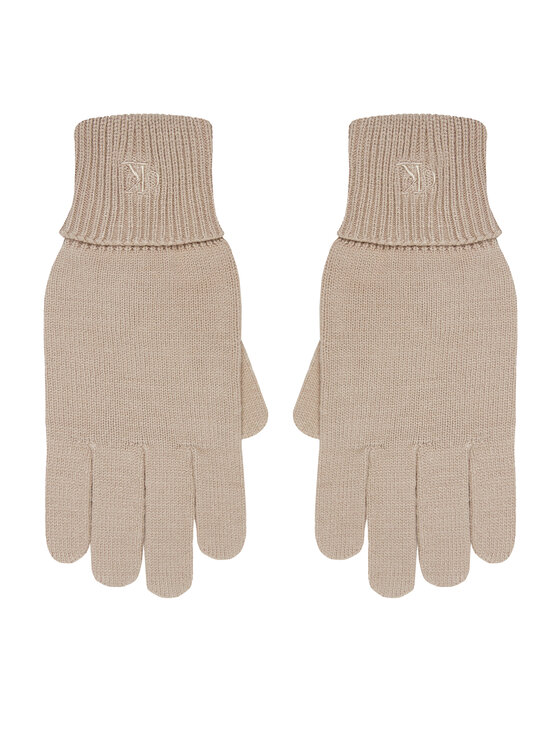 Calvin Klein Calvin Klein Moteriškos Pirštinės LV14F8021G Smėlio