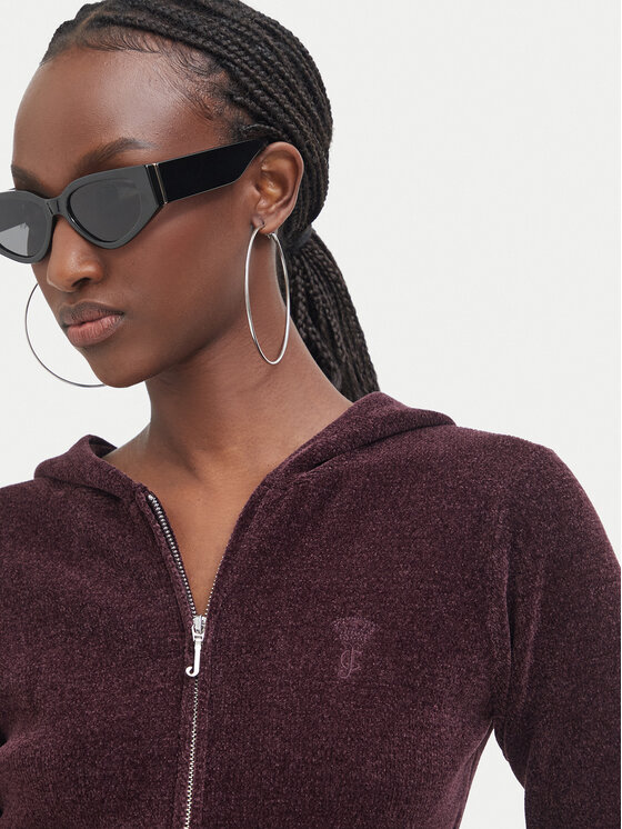 Juicy Couture Juicy Couture Hanorac JCWEB005 Maro închis Regular Fit