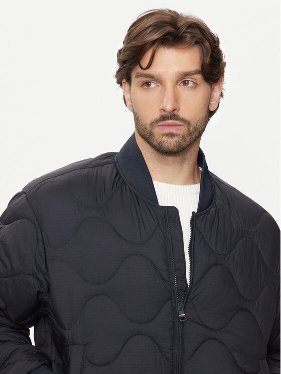 Tommy Hilfiger Tommy Hilfiger Bomber striukė MW0MW37341 Tamsiai mėlyna Regular Fit