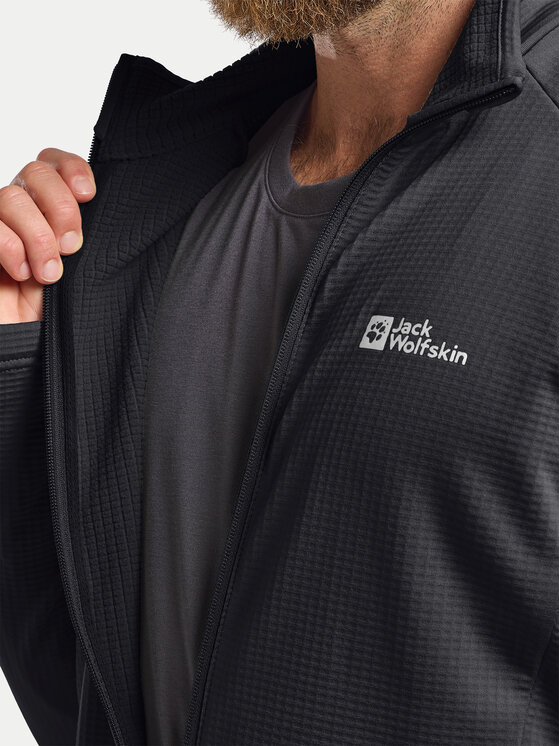 Jack Wolfskin Jack Wolfskin Fleecová mikina Kolbenberg Fz A63964 Čierna Regular Fit