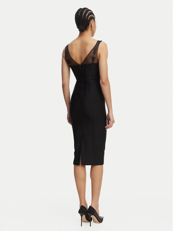 Elisabetta Franchi Elisabetta Franchi Sukienka koktajlowa AB-870-61E2-V650 Czarny Slim Fit
