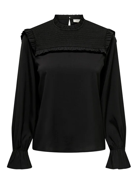 JDY Bluse 15308129 Schwarz Regular Fit