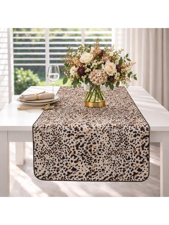 Roseberry Home Roseberry Home Obrus we wzór pantery Leopardo Beżowy
