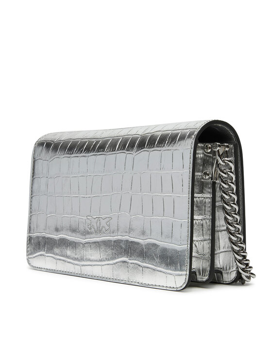 PINKO PINKO Handtasche Love Click Mini AI 24-25 PLTT 100067 A1W5 Silberfarben