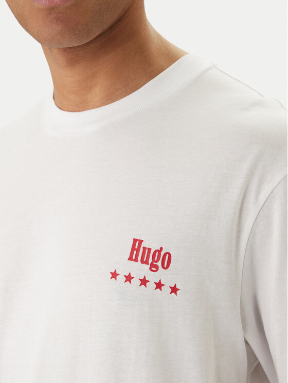 HUGO HUGO Póló Nucavo 50560040 Fehér Regular Fit
