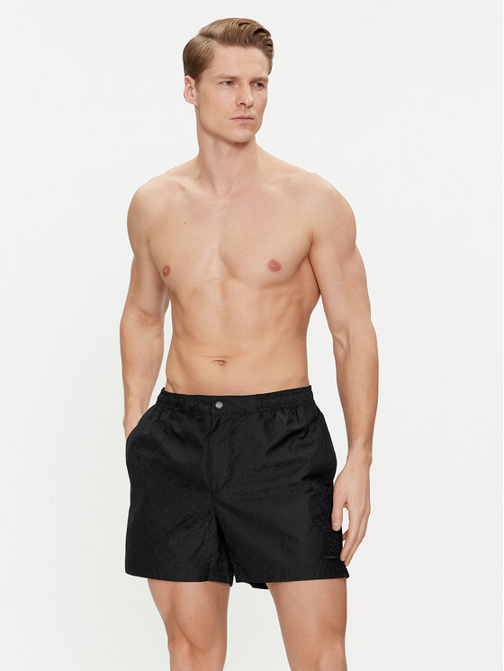 Calvin Klein Swimwear Calvin Klein Swimwear Plavecké šortky KM0KM00943 Čierna Regular Fit