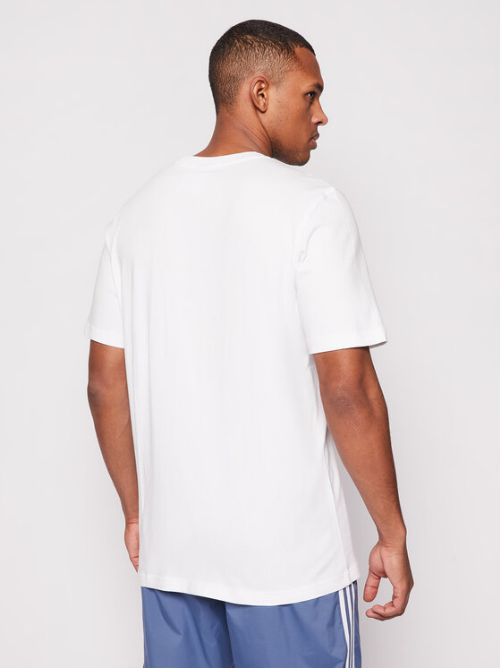 adidas adidas Тишърт Camo Trefoil Tee GN1855 Бял Regular Fit