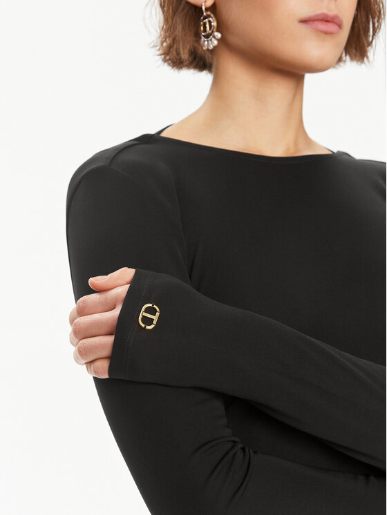 TWINSET TWINSET Estélyi ruha 241TE2130 Fekete Regular Fit
