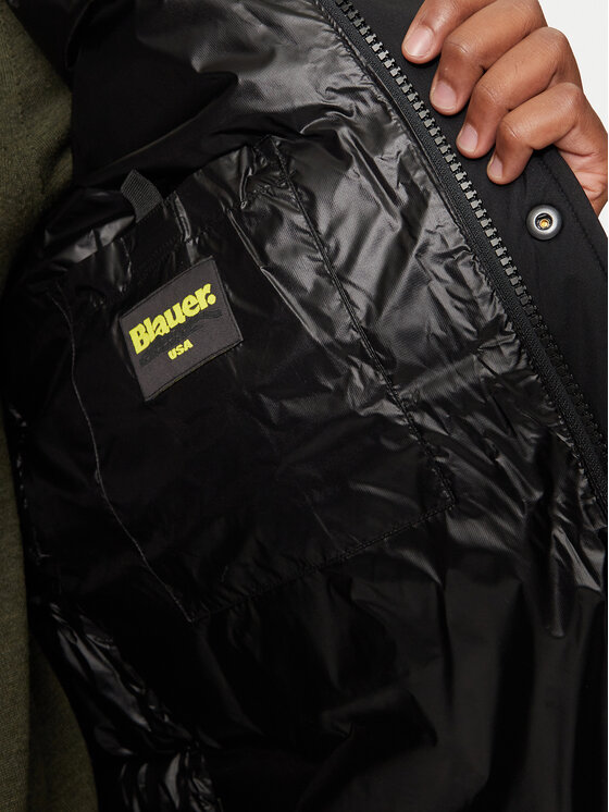 Blauer Blauer Kurtka puchowa 24WBLUC03096 Czarny Regular Fit