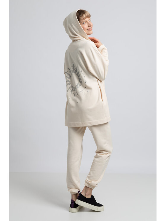 LaLupa LaLupa Bluza LA058 Écru Comfortable Fit