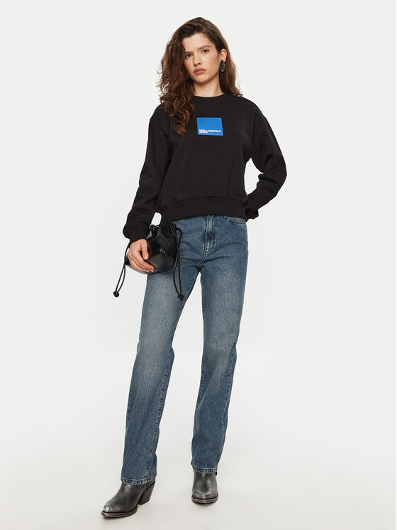 Karl Lagerfeld Jeans Karl Lagerfeld Jeans Μπλούζα A1W20006 Μαύρο Regular Fit