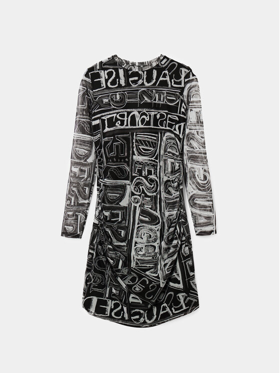 Desigual Desigual Rochie de zi 23SWVK23 Gri Slim Fit