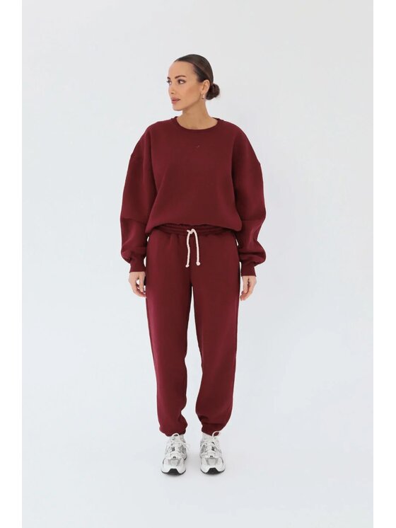 Chiara Wear Chiara Wear Bluza Bluza damska oversize Bordowy Oversize