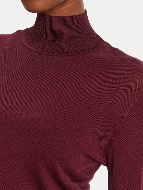 LOLA CASADEMUNT LOLA CASADEMUNT Rollkragenpullover MF2511013 Dunkelrot Regular Fit