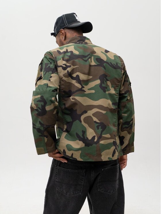 Jigga Wear Jigga Wear Kurtka wielofunkcyjna Moro Camo Wojskowa bluza taktyczna do mundur ripstop 129989 Khaki Regular Fit