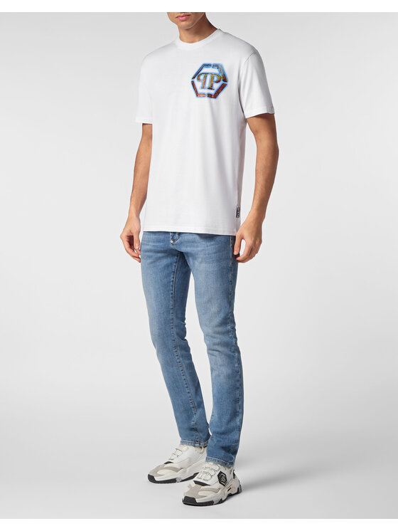 PHILIPP PLEIN PHILIPP PLEIN T-Shirt 9839 Biały Regular Fit