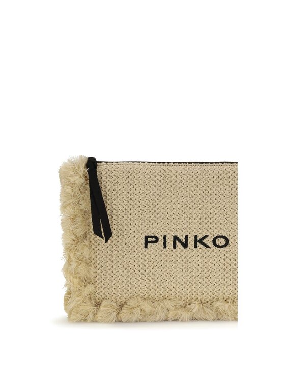 PINKO PINKO Τσάντα Beige Polypropylene Clutch Μπεζ