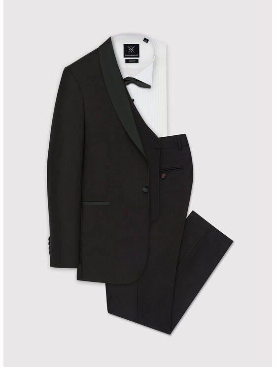Pako Lorente Pako Lorente Spodnie garniturowe P24SF-6S-005 Bordowy Slim Fit