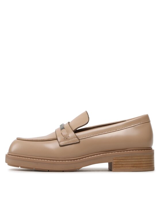 Calvin Klein Calvin Klein Čevlji brez vezalk Rubber Sole Loafer W/Hw HW0HW01791 Bež