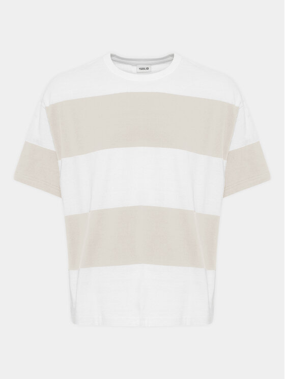 Solid Solid T-shirt Ijam 21108144 Bež Regular Fit