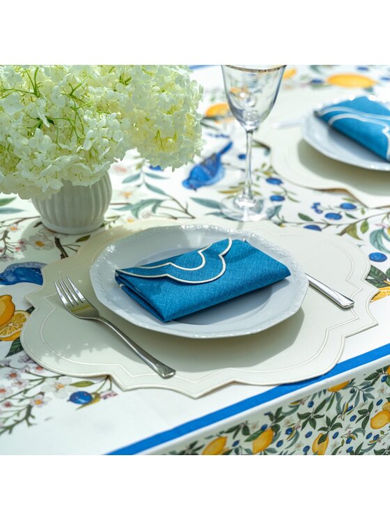 Roseberry Home Roseberry Home Obrus w cytryny Limoncello Niebieski