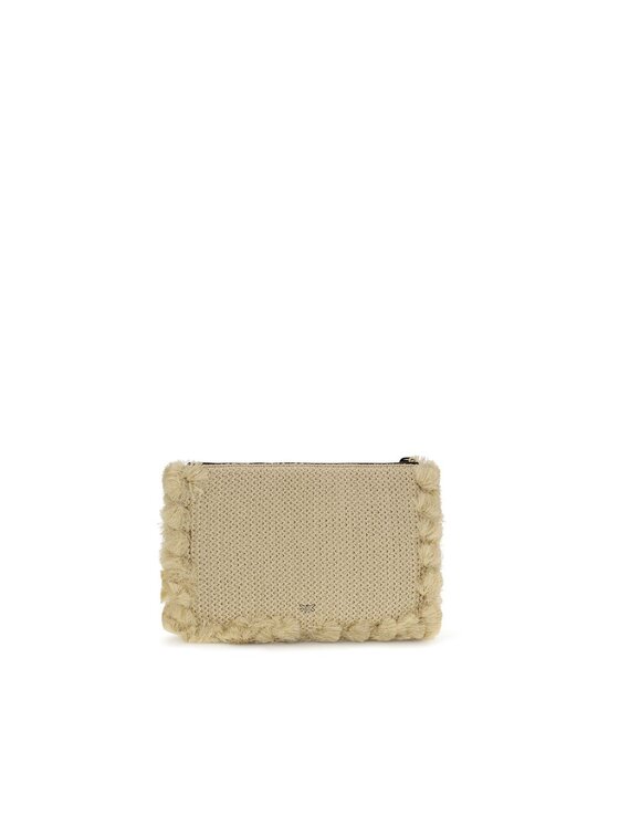 PINKO PINKO Torebka Beige Polypropylene Clutch Beżowy