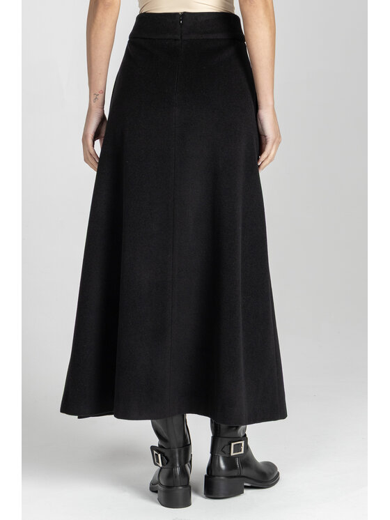 Deni Cler Milano Deni Cler Milano Spódnica maxi W-DC-7060-E5-B3-90-1 Czarny A-Line Fit