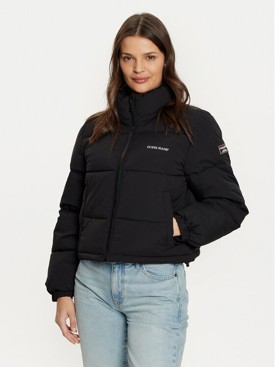 Guess Jeans Giubbotto invernale W4BL20 WGII2 Nero Regular Fit, taglia : XL