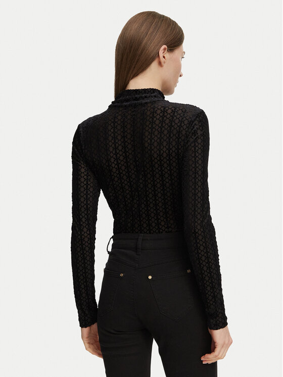 Guess Guess Боді O6BM04 K4996 Чорний Slim Fit