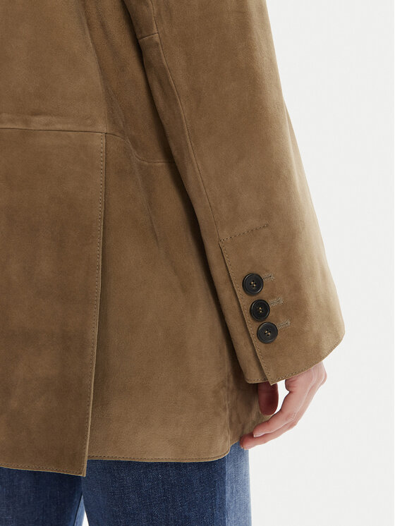 Weekend Max Mara Weekend Max Mara Kožená bunda Rolanda 2525446071650 Hnědá Oversize