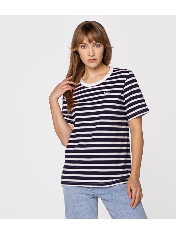 Lee Cooper Lee Cooper T-Shirt KARMEN Granatowy Regular Fit