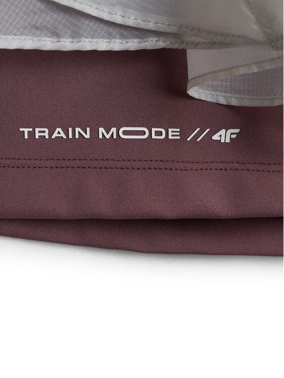 4F 4F Szorty sportowe MISSION M Brązowy Slim Fit