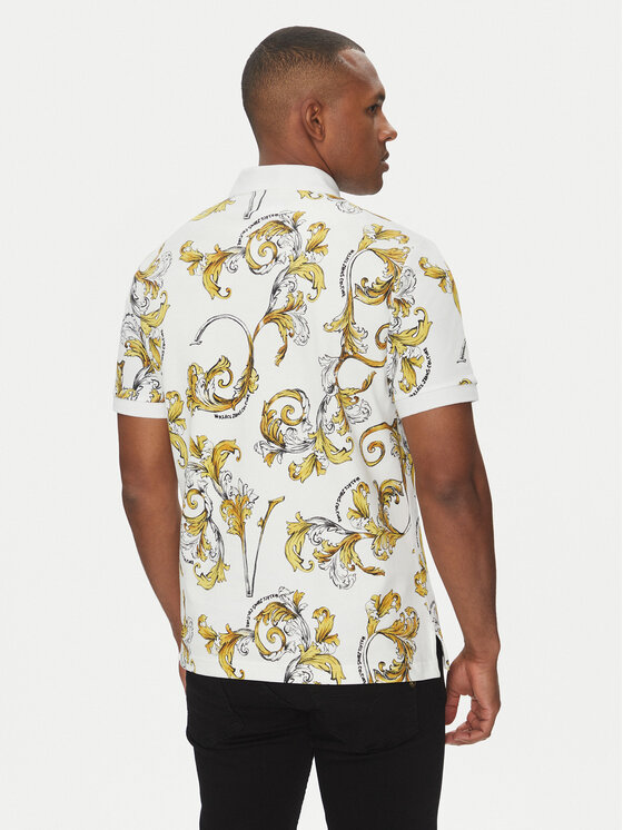 Versace Jeans Couture Versace Jeans Couture Polo marškinėliai 78GAG6S0 Balta Regular Fit