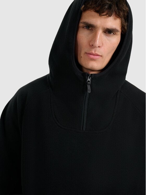 4F 4F Felpa di pile 4FWAW25TFLEM427-20S Nero Regular Fit