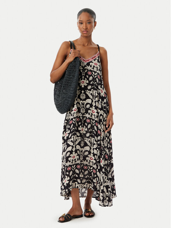 LOLA CASADEMUNT LOLA CASADEMUNT Літня сукня LS2616027 Чорний Regular Fit