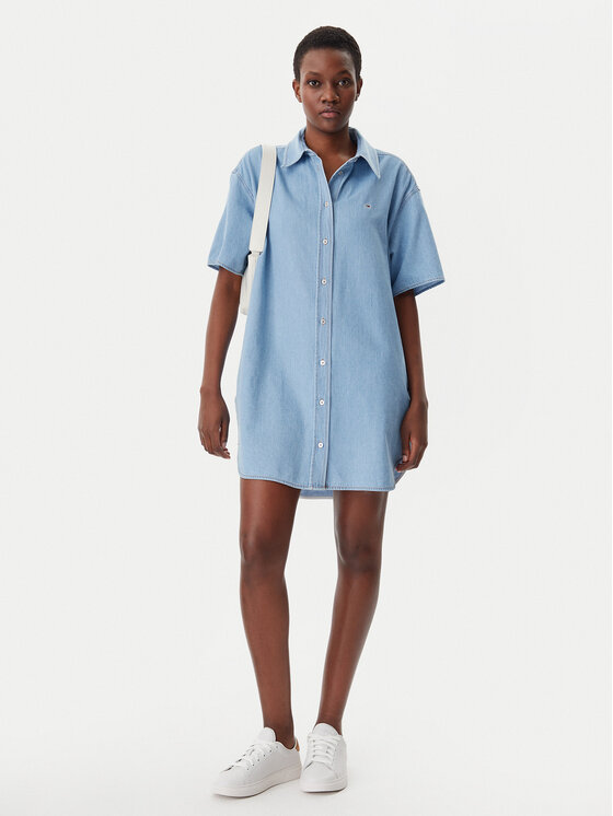 Tommy Jeans Tommy Jeans Jeans haljina DW0DW20112 Plava Relaxed Fit