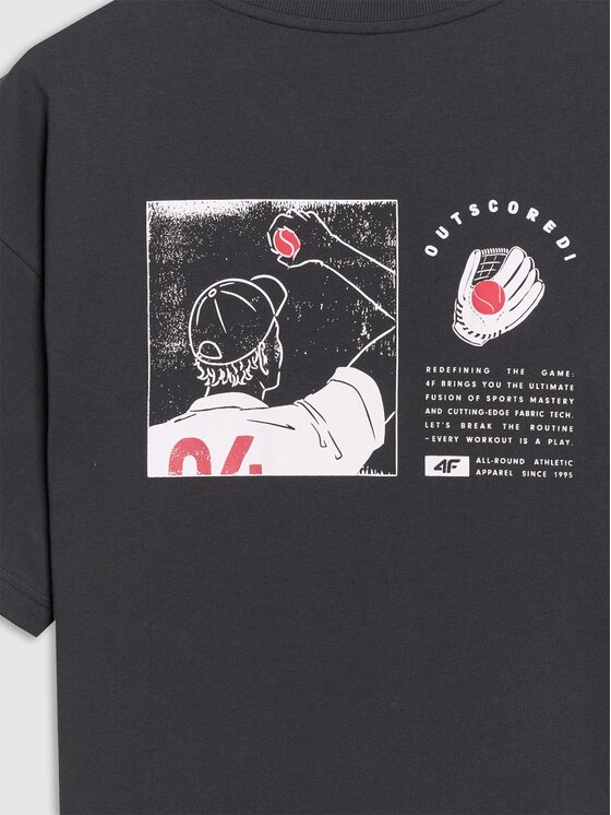 4F 4F T-shirt 4FRSS25TTSHM2981-20S Nero Oversize
