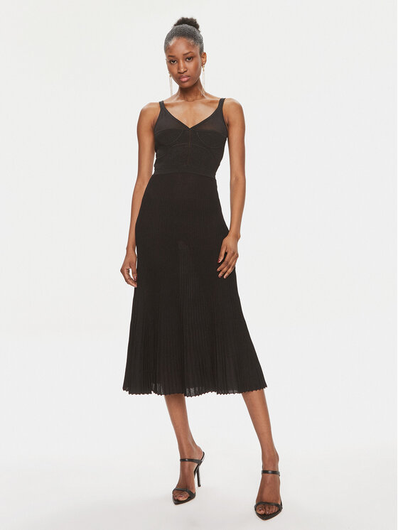 PINKO Pinko Kootud kleit Rana 102105 A19X Must A-Line Fit