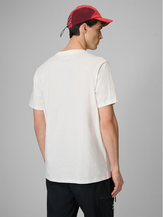 4F 4F T-Shirt NATURE’S TRAIL Biały Regular Fit