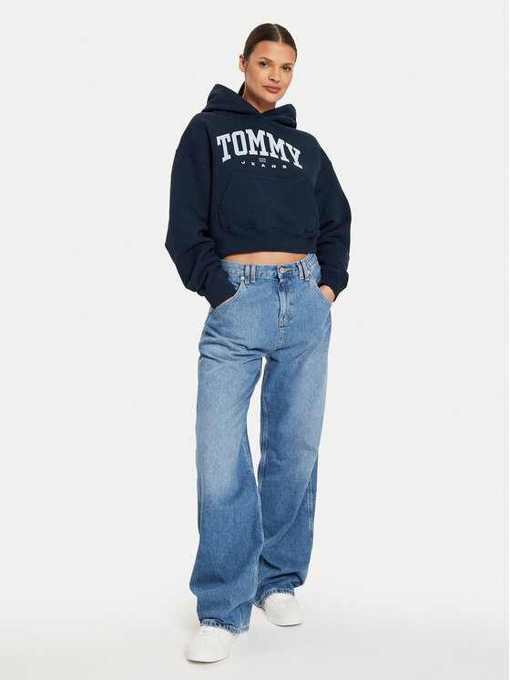 Tommy Jeans Tommy Jeans Pulóver Varsity DW0DW19291 Sötétkék Relaxed Fit