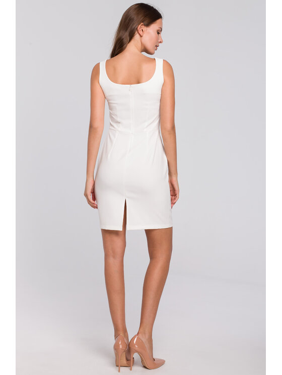 Makover Makover Abito da sera K022 Écru Regular Fit