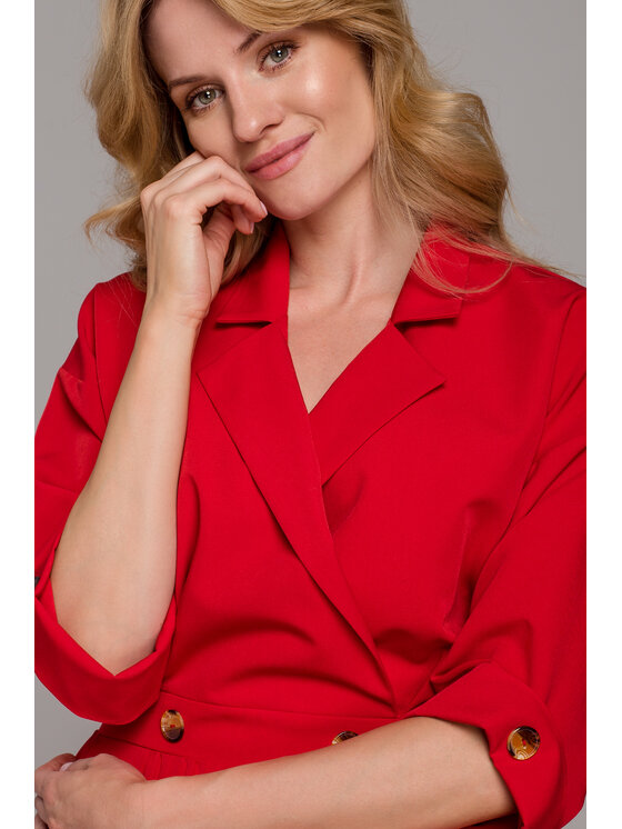 Makover Makover Abito da sera K086 Rosso Regular Fit